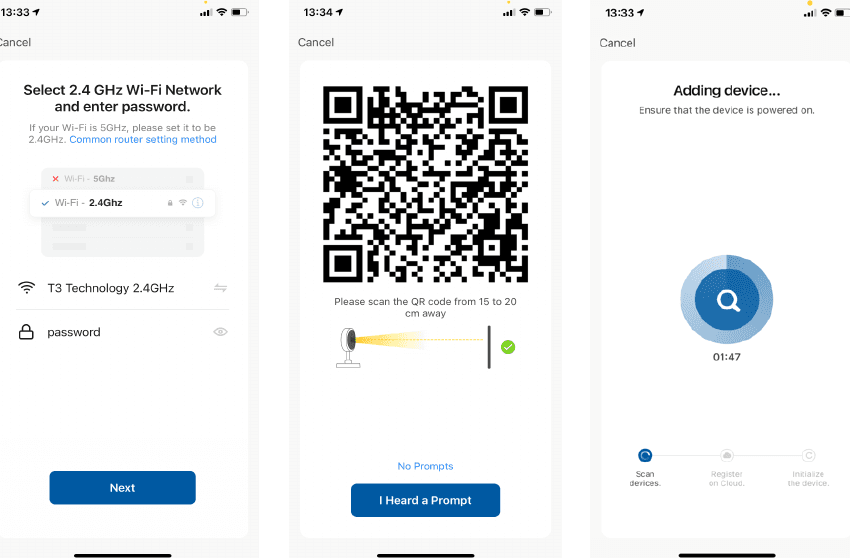 Mit WLAN verbinden und QR-Code scannen